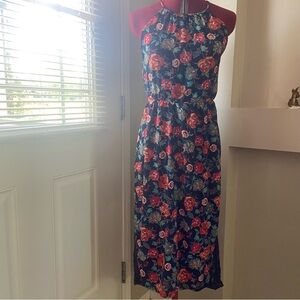 Rebel Sugar girls blue floral side lace hemline detailing dress. Size 14. Use.